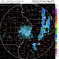 base reflectivity image from davenport, ia