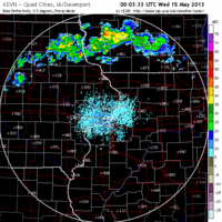 base reflectivity image from davenport, ia