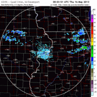 base reflectivity image from davenport, ia