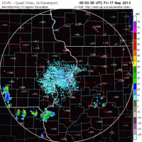 base reflectivity image from davenport, ia