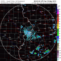 base reflectivity image from davenport, ia