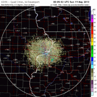 base reflectivity image from davenport, ia