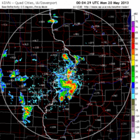 base reflectivity image from davenport, ia