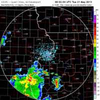 base reflectivity image from davenport, ia