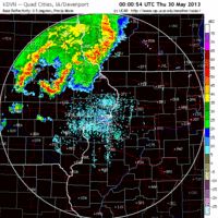 base reflectivity image from davenport, ia