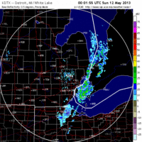 base reflectivity image from Detroit, MI