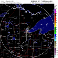 base reflectivity image from Duluth