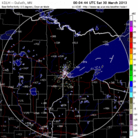 base reflectivity image from Duluth