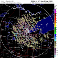 base reflectivity image from Duluth