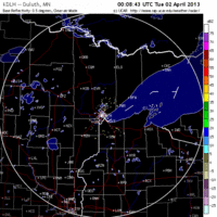 base reflectivity image from Duluth