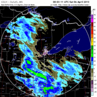 base reflectivity image from Duluth