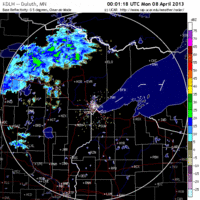 base reflectivity image from Duluth