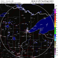 base reflectivity image from Duluth