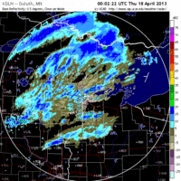 base reflectivity image from Duluth