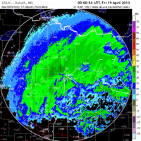 base reflectivity image from Duluth
