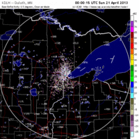 base reflectivity image from Duluth