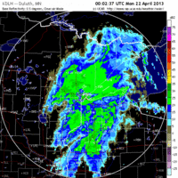 base reflectivity image from Duluth