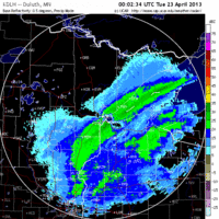 base reflectivity image from Duluth