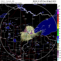 base reflectivity image from Duluth