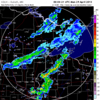 base reflectivity image from Duluth