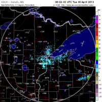 base reflectivity image from Duluth