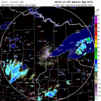 base reflectivity image from Duluth