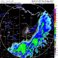 base reflectivity image from Duluth