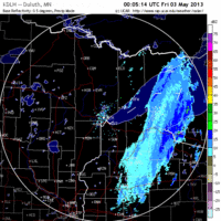 base reflectivity image from Duluth