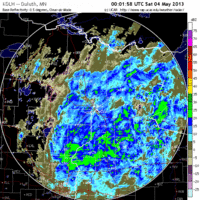 base reflectivity image from Duluth