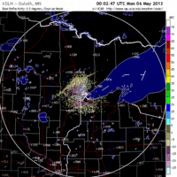 base reflectivity image from Duluth