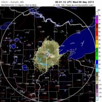 base reflectivity image from Duluth