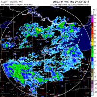 base reflectivity image from Duluth