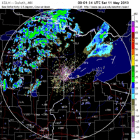 base reflectivity image from Duluth