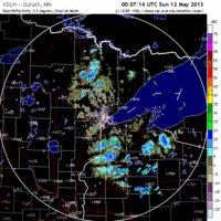 base reflectivity image from Duluth