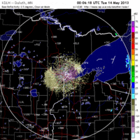 base reflectivity image from Duluth