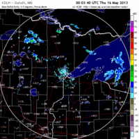 base reflectivity image from Duluth