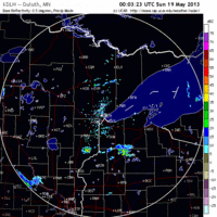 base reflectivity image from Duluth