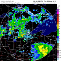 base reflectivity image from Duluth