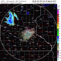 base reflectivity image from Minnesota