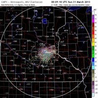 base reflectivity image from Minnesota