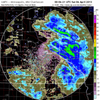 base reflectivity image from Minnesota