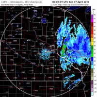 base reflectivity image from Minnesota