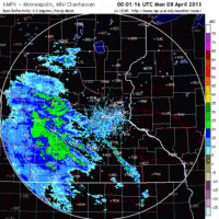 base reflectivity image from Minnesota