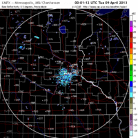 base reflectivity image from Minnesota