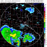 base reflectivity image from Minnesota