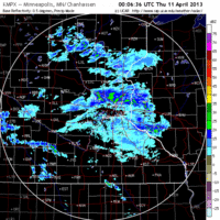 base reflectivity image from Minnesota