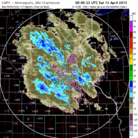 base reflectivity image from Minnesota