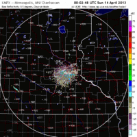 base reflectivity image from Minnesota