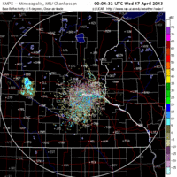 base reflectivity image from Minnesota