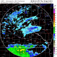 base reflectivity image from Minnesota